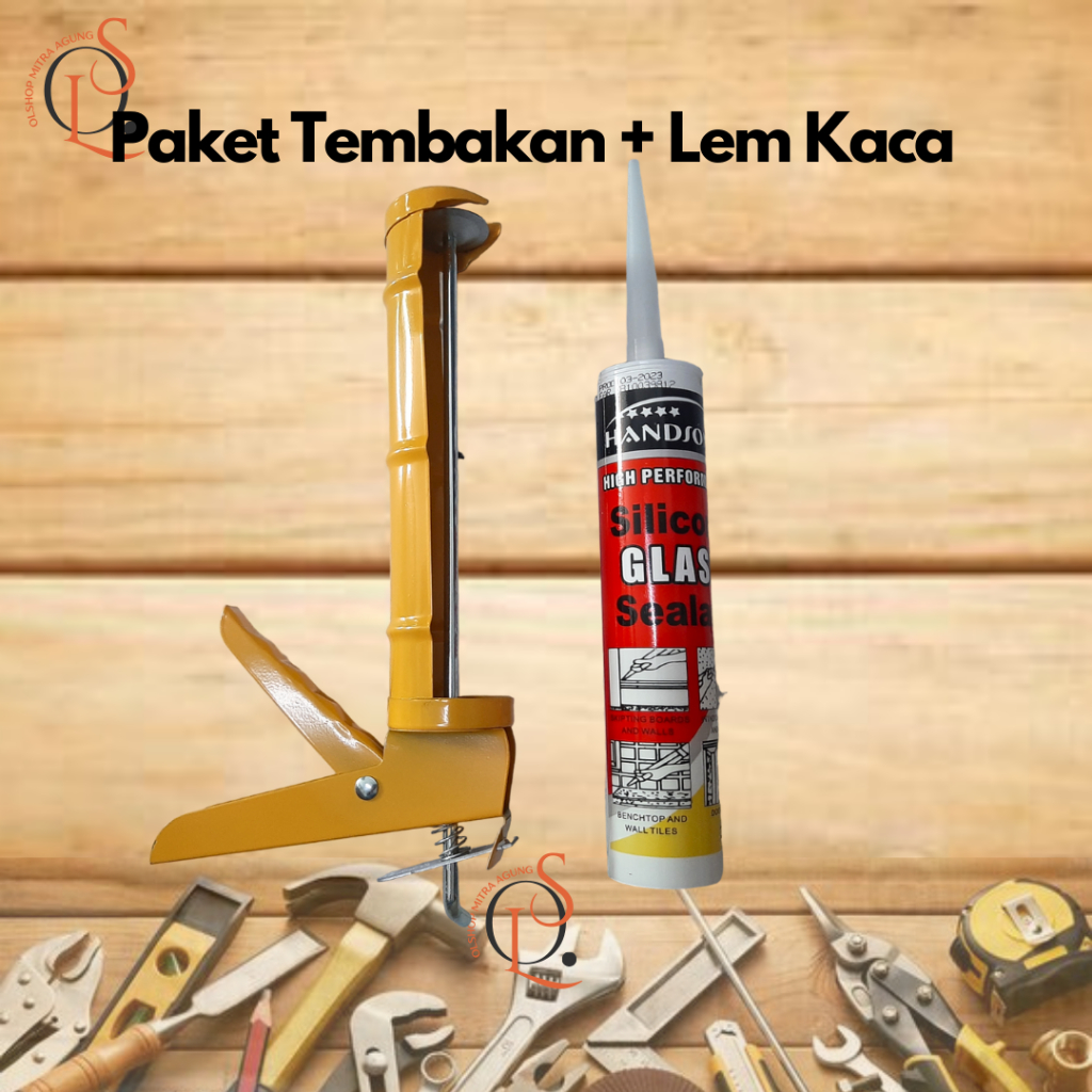 HANDSOME ALAT TEMBAK LEM SILICON / TEMBAKAN LEM SEALANT KACA SILICON / GUN SILICONE LEM HANDSOME DAN SPEEDBOND