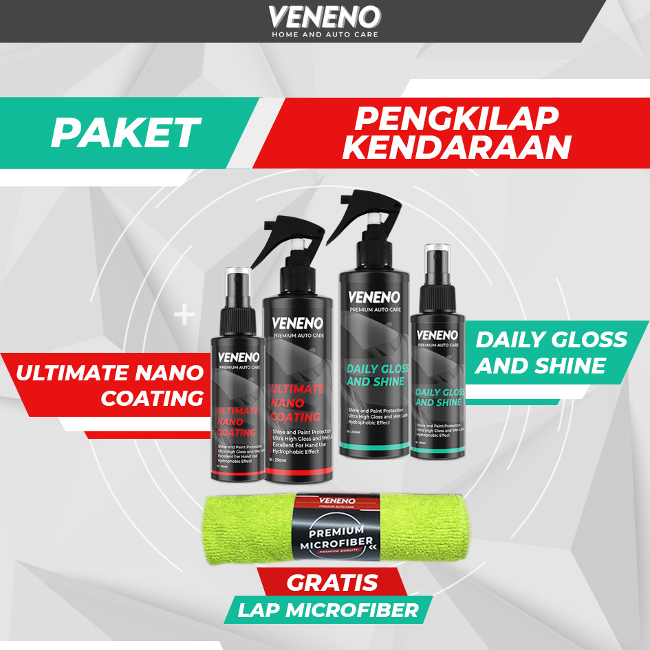 PAKET BEST SELLER : Veneno Ultimate Nano Coating &amp; Daily Gloss And Shine