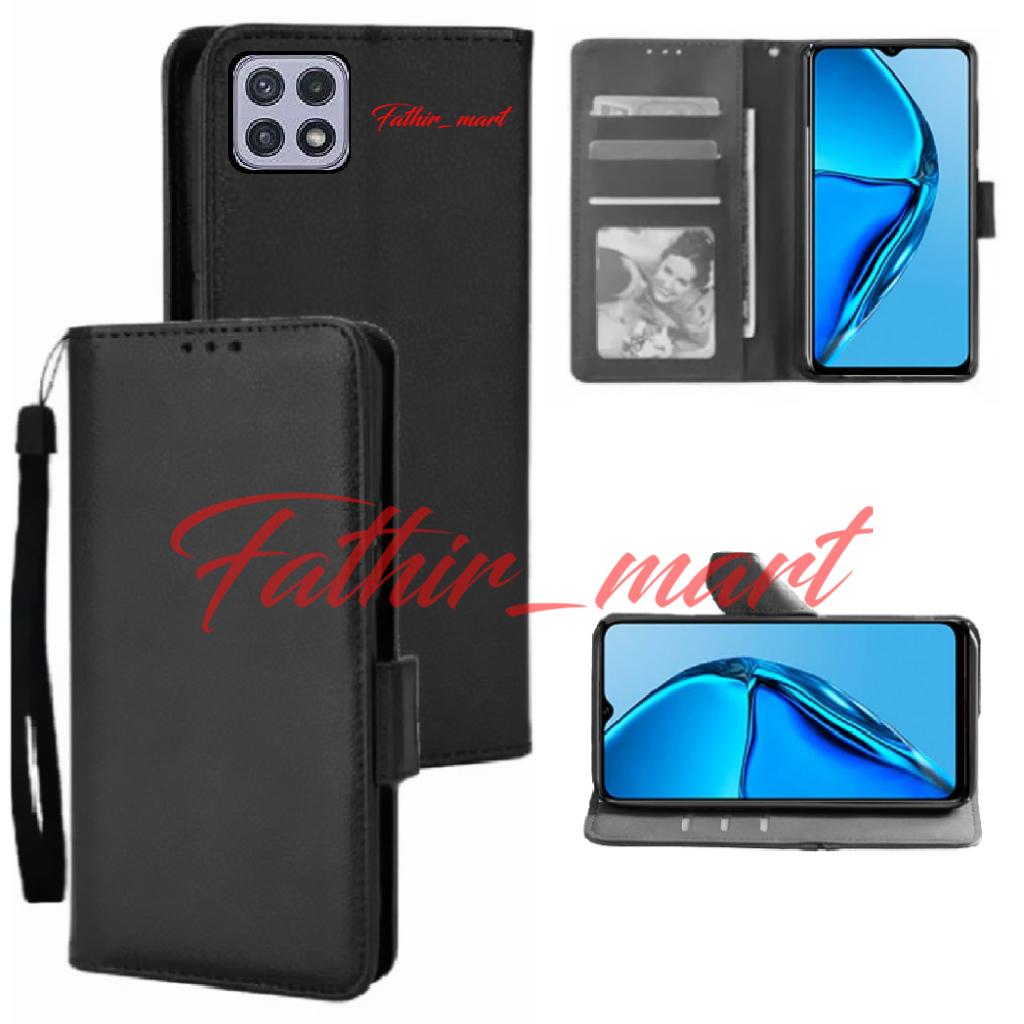 Case Dompet Hp SAMSUNG A22 5G Case Leather Flip case Cover Kulit Casing Dompet