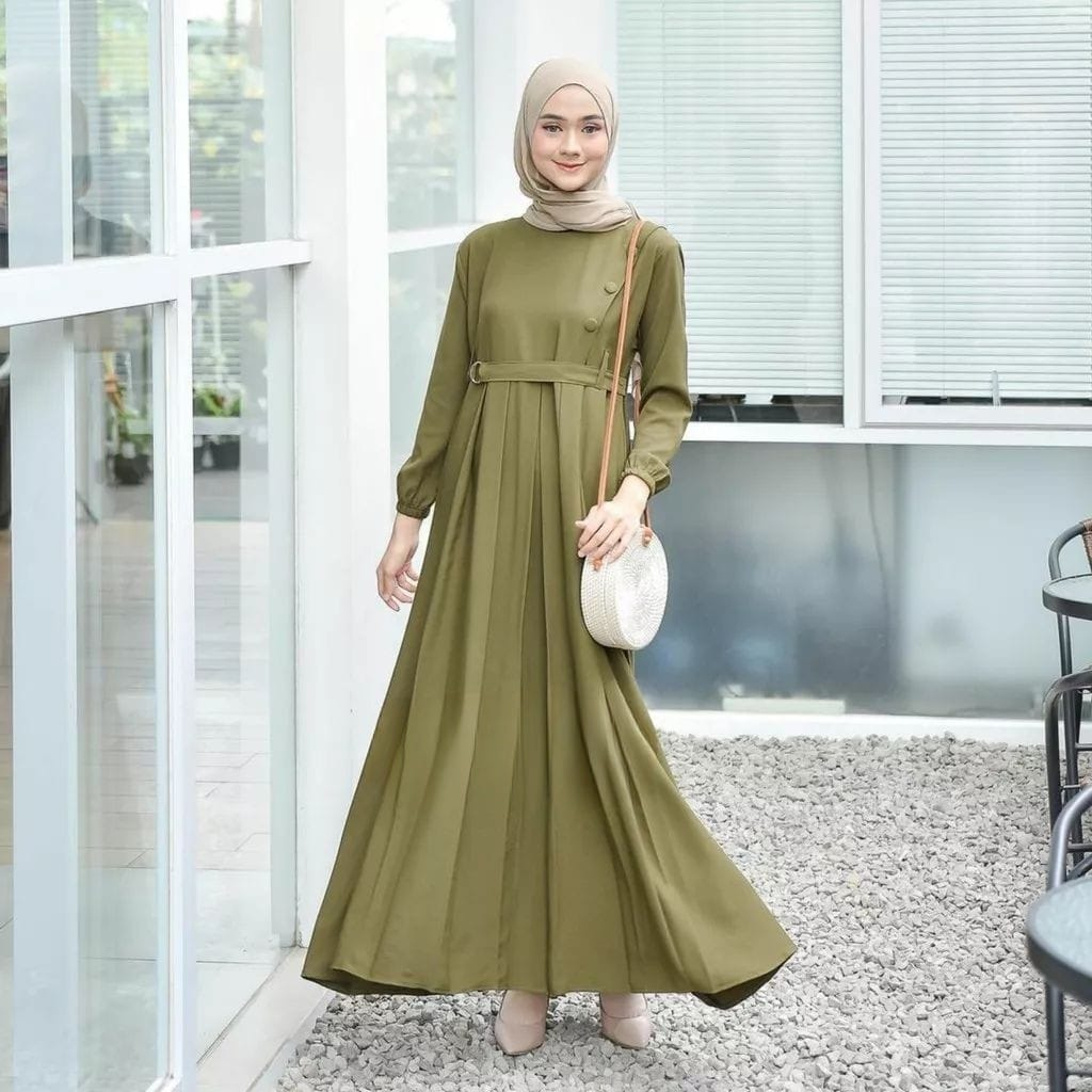 Gamis Wanita Terbaru Kekinian Modern Wanita Dress Arumi Maxy Syar'i