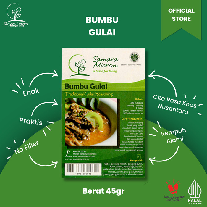 

Bumbu Racik Samara Micron - Bumbu Gulai - Bumbu Instan Gulai