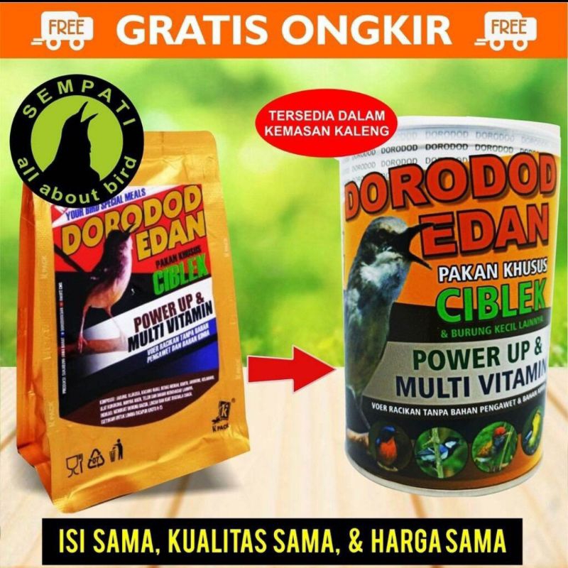 DORODOD EDAN CIBLEK VOER PAKAN BURUNG CIBLEK DLL