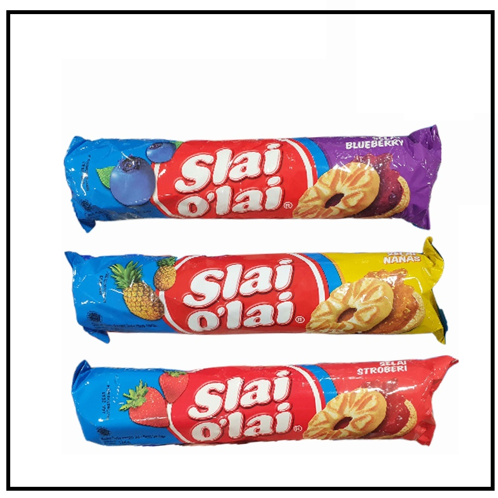 

Roma Slai Olai {128gr} Biskuit Slai o'lay Nikmat isi Selai Buah Asli