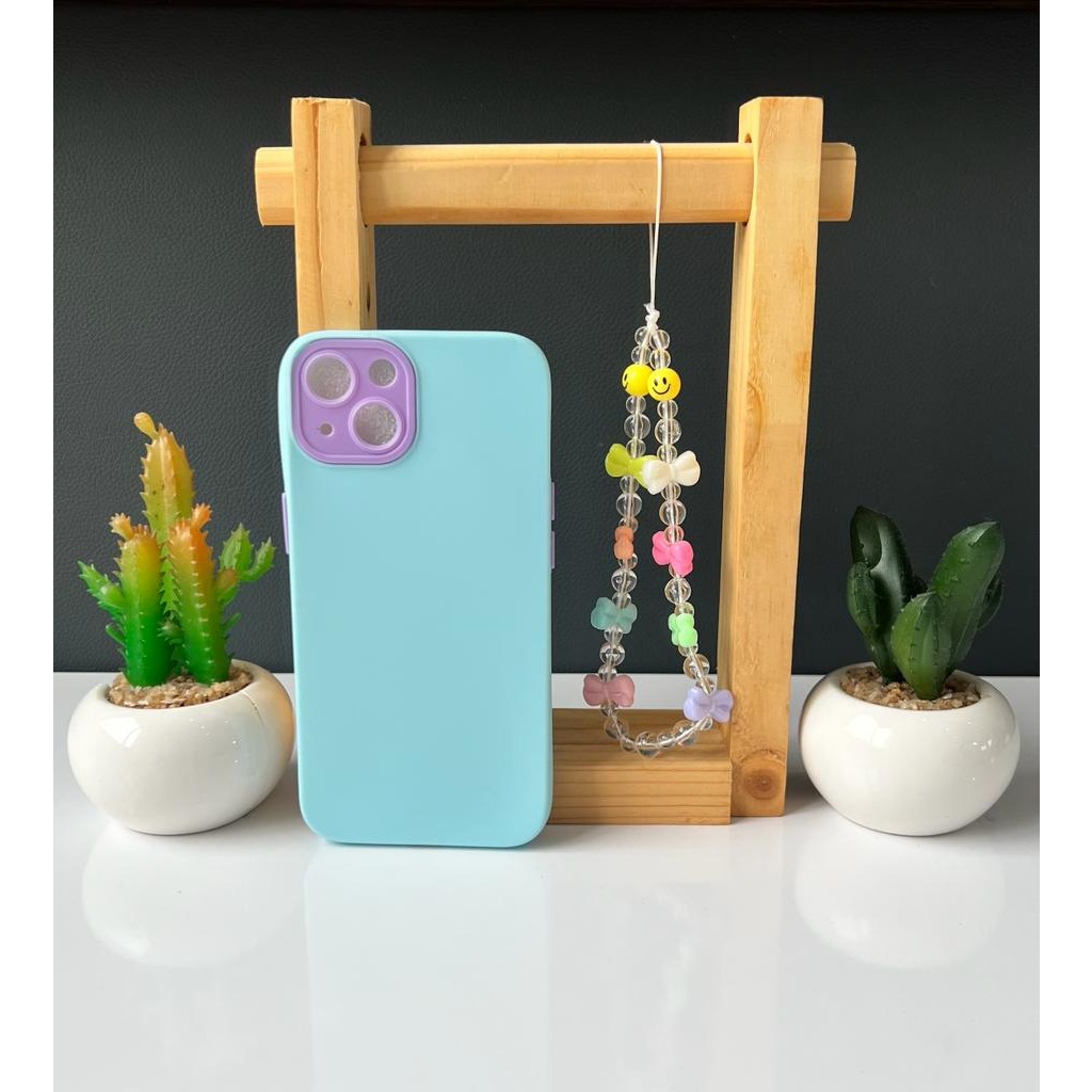 Soft Case HP iPhone Dengan Gantungan Lucu Love Pita Bunga