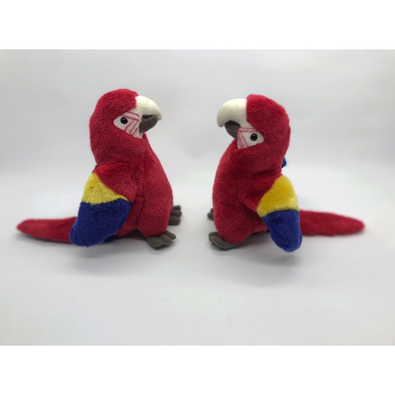 boneka burung macaw merah