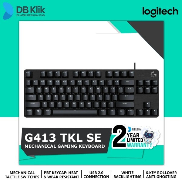 Keyboard Gaming Logitech G413 TKL SE Mechanical Tactile - 920-010448