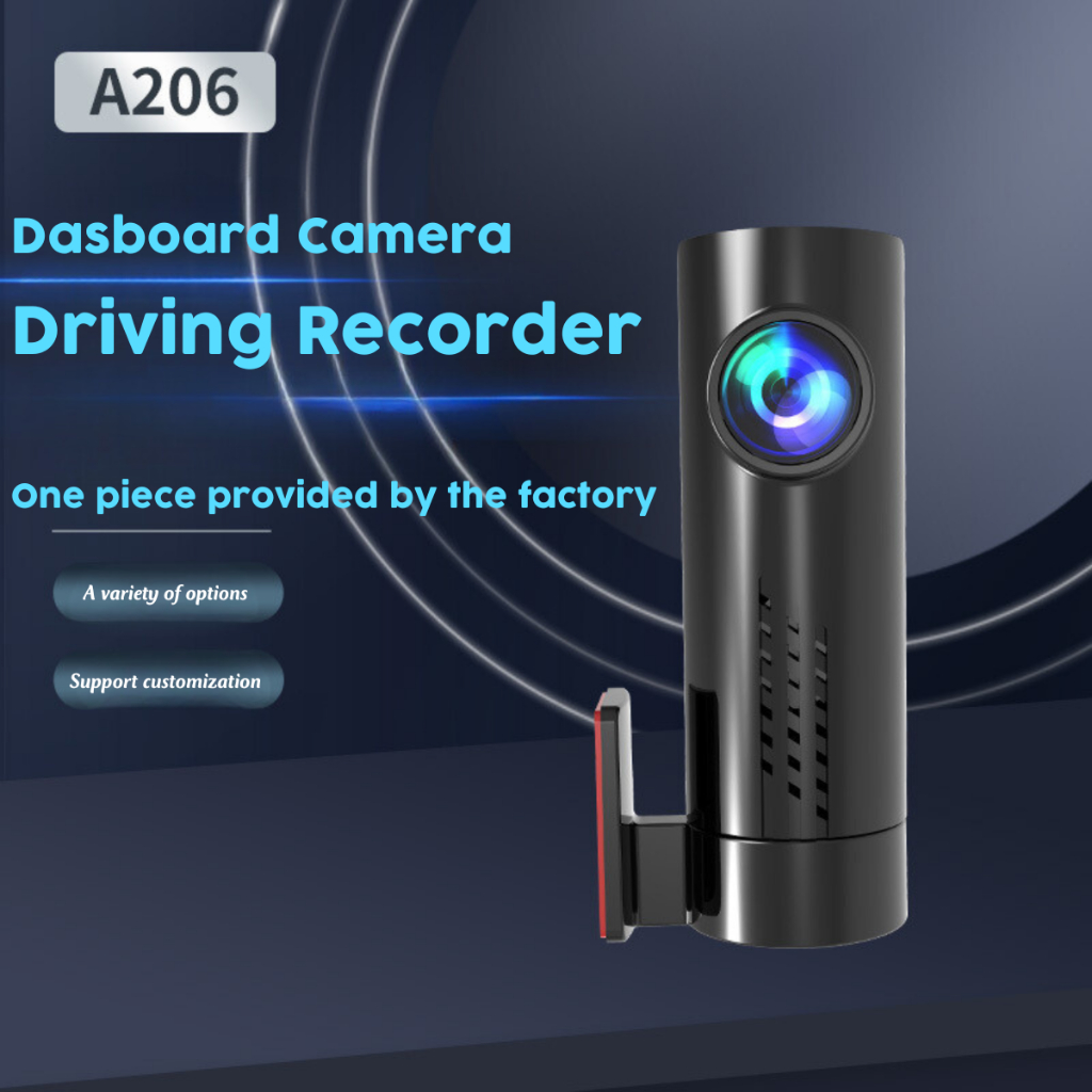 Dash Cam WiFi 1080P Full HD Night Vision Kamera Dashboard Parkir Mobil GPS A206 Camera Video Car DVR Recorder Auto Loop