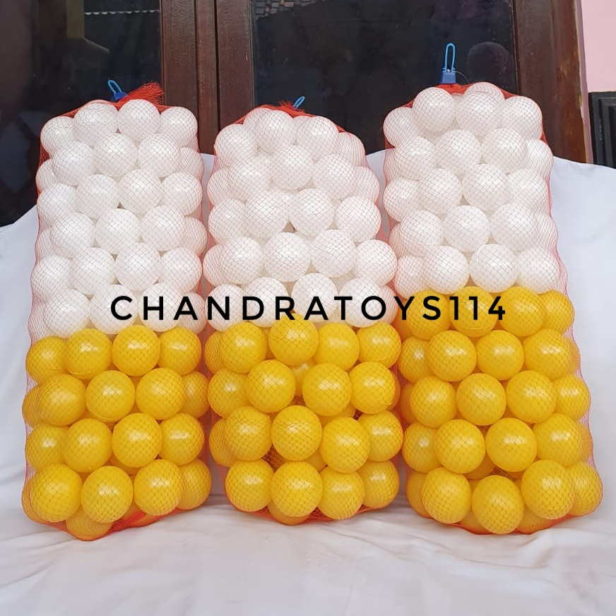 [KUNING &amp; PUTIH] Mandi bola anak anak best seller termurah isi 100 PCS