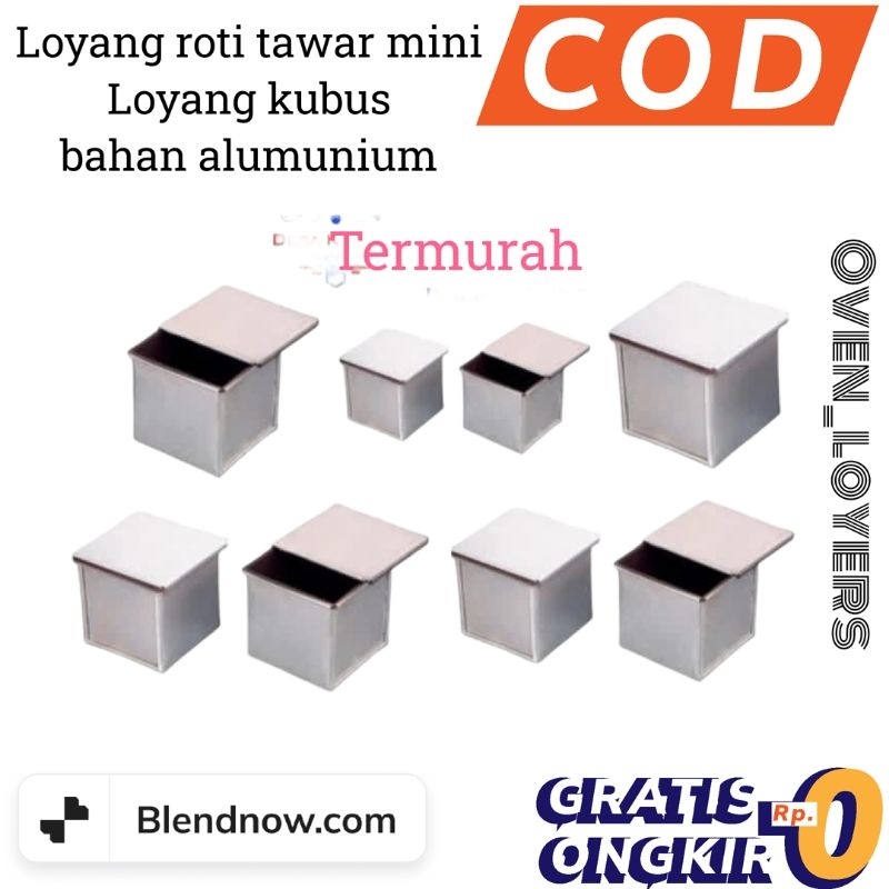 Loyang roti tawar kubus / Cetakan roti tawar mini