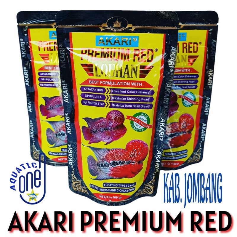 AKARI PREMIUM RED 100 gram pelet pakan ika hias aquarium peningkat warna ikan akuarium