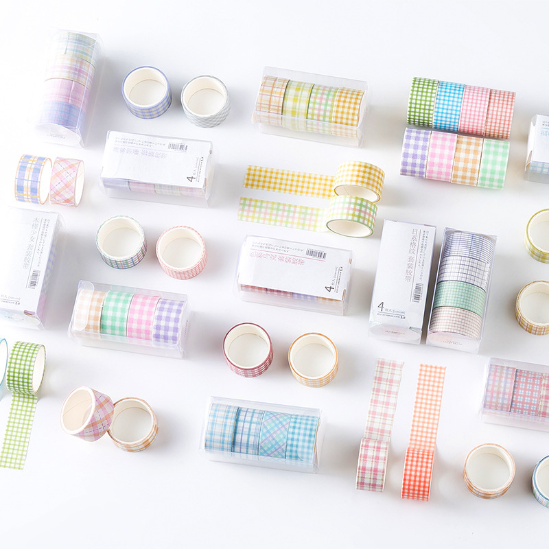 Masking Tape Plaid Pattern Washi Tape Plaid Pattern Washi Motif Kotak Kotak Pastel Washi Tape Aesthetic