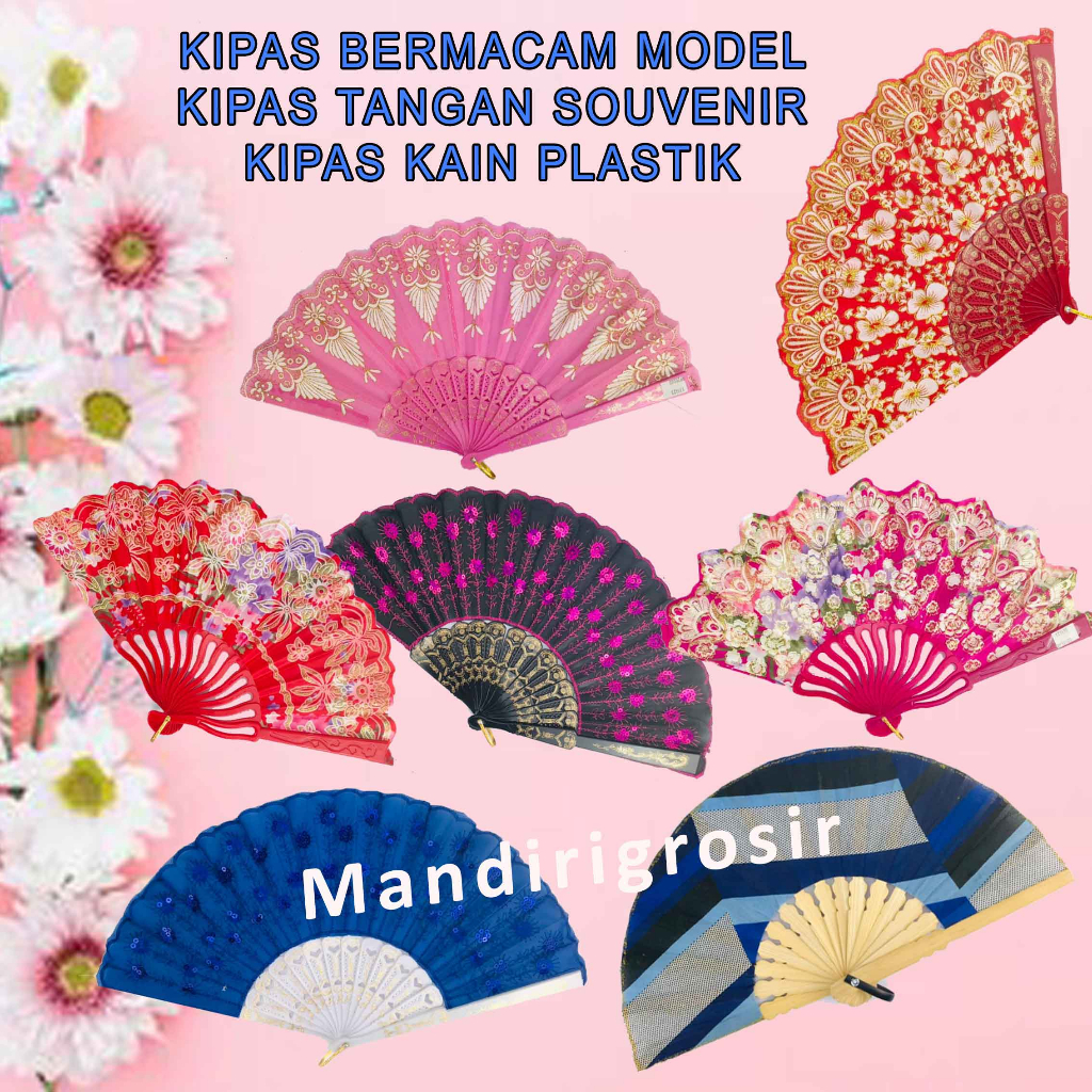 Kipas Kain Plastik * Kipas Tangan * Souvenir Pernikahan * Kipas Kain Kayu