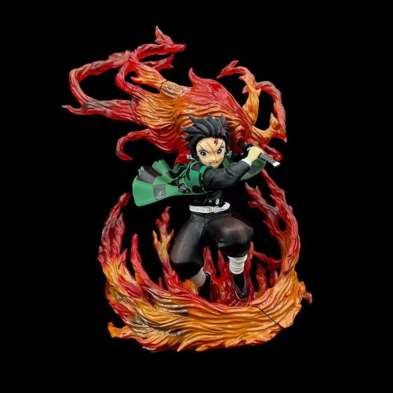 Action Figure Demon Slayer Tanjiro Pedang Api Fire Sword Tinggi 22CM