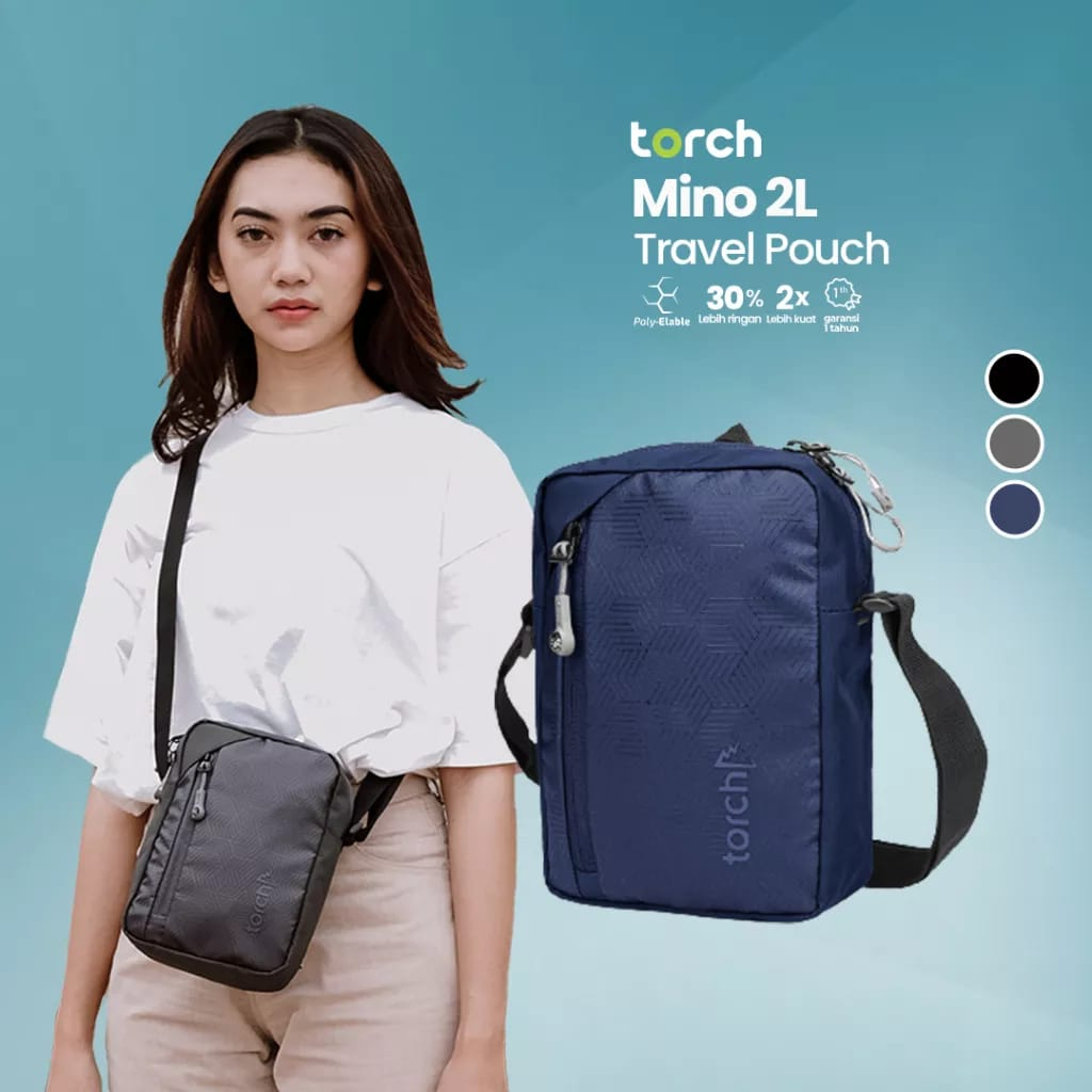 Torch Tas Selempang Travel Pouch Mino 2L-Black