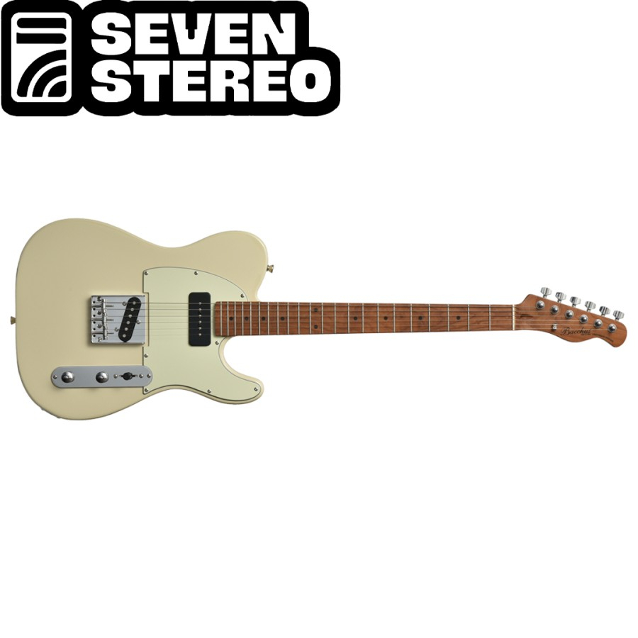 Bacchus BTE-2 RSM BTE2RSM Olympic White Roasted Maple FB Telecaster