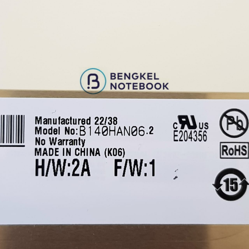 LCD 14.0 LED Slim 30pin No Kuping Inverter Kecil B140HAN06.8 B140HAN06.2 FHD Acer Swift3 SF314 Lenovo IdeaPad 4G-14 5G-14 E14 Gen3