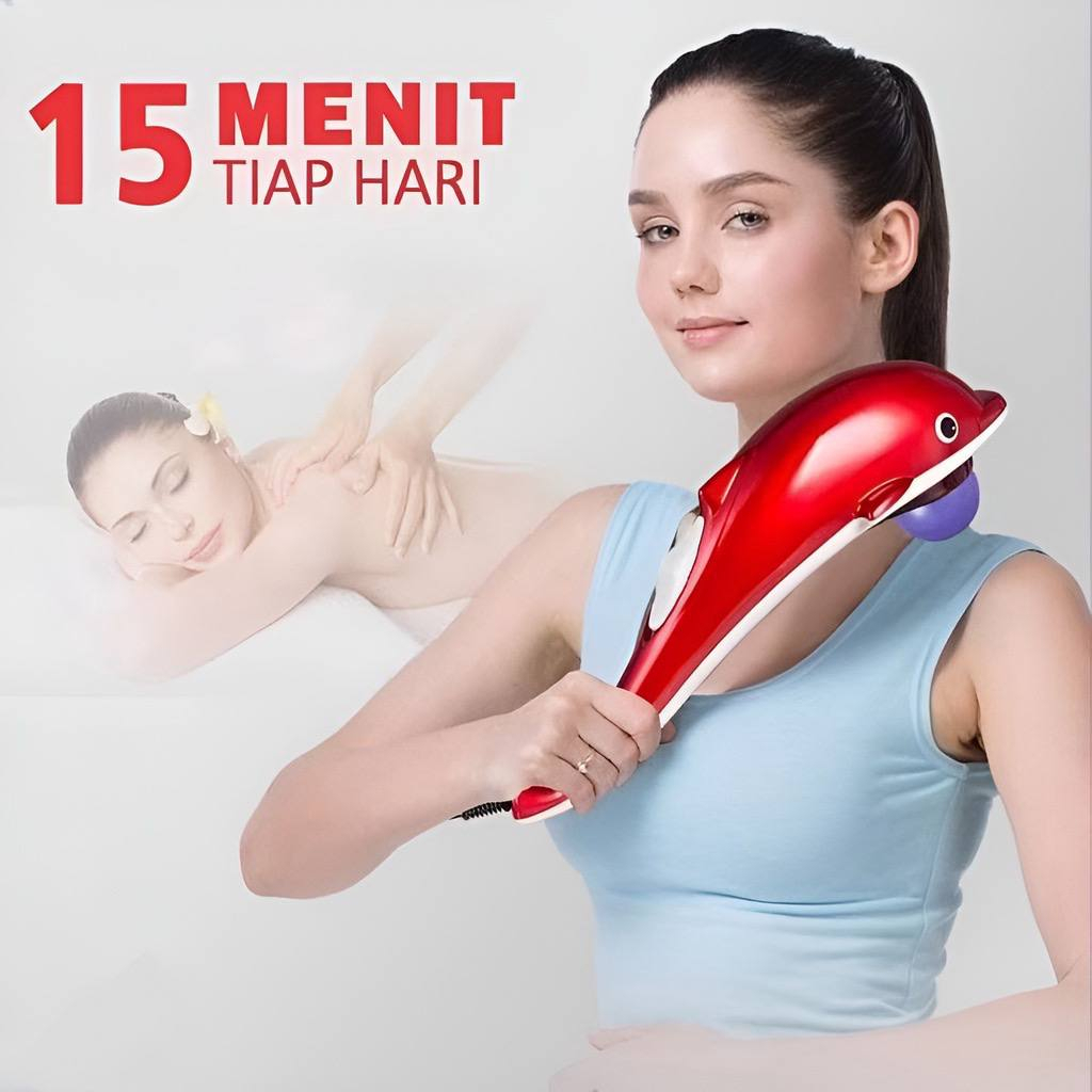 Alat Pijat Elektrik Dolphin Massager Hand I Alat Pijat Terapi Elektrik Bentuk Lumba