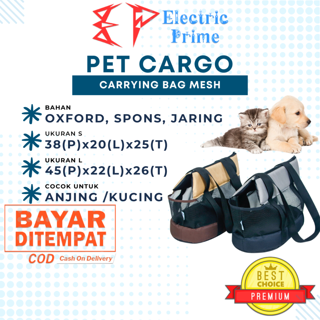 Pet Carrier Tas Jinjing Hewan Gendong Anjing Travel Cargo Bag Mesh Jaring Anti Panas Carrying Anabul Totebag Traveling