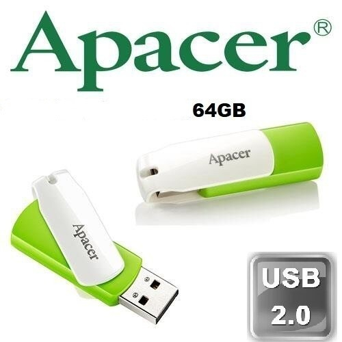 Flashdisk Apacer AH335 USB 2.0 Green 64 GB