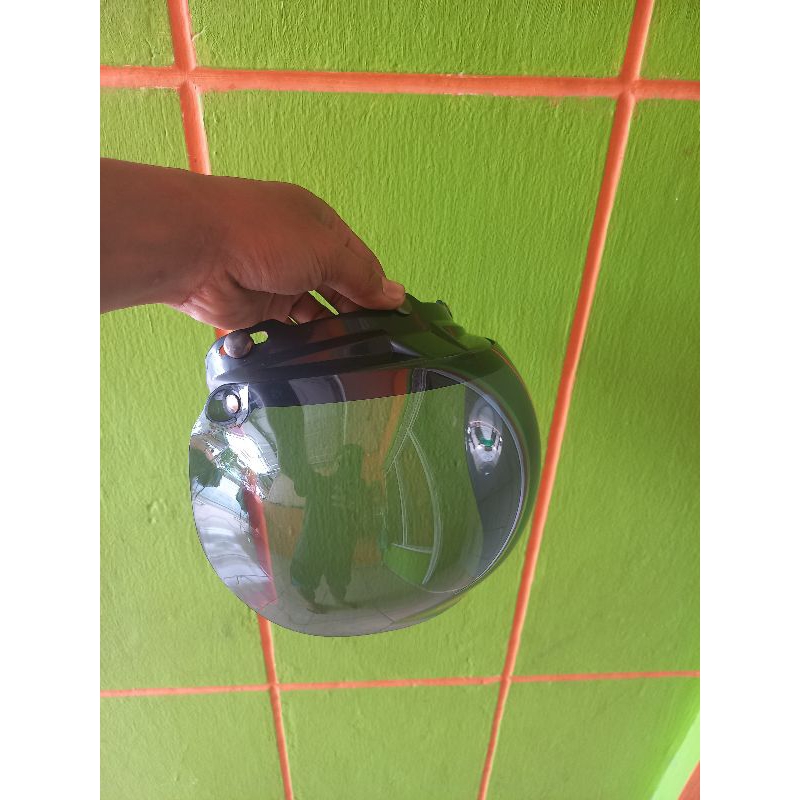 kaca helm cembung untuk helm bogo kancing 3 warna gelap