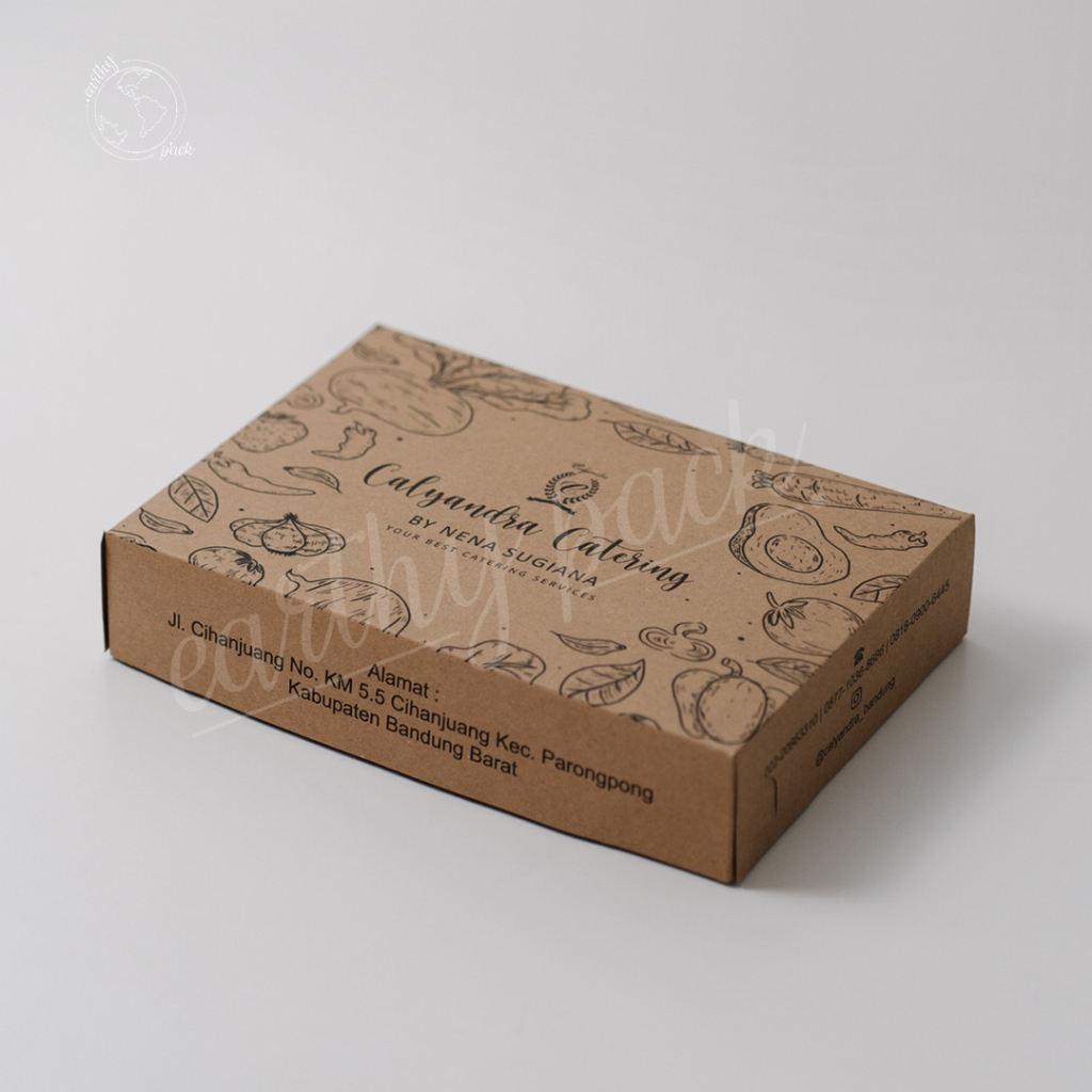 Cetak Dus Donat Isi 6 / Catering / Custom Print Kotak Kertas (500 pcs)