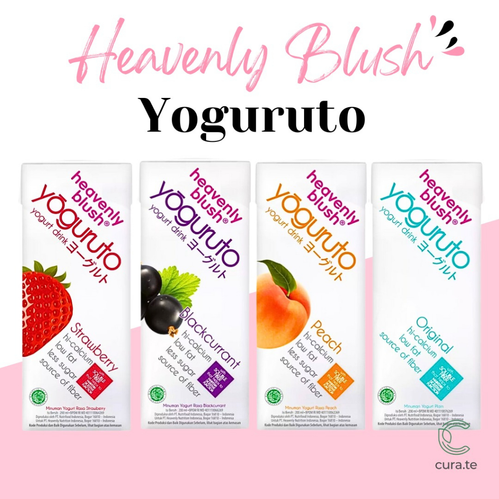 HEAVENLY BLUSH YOGURUTO YOGURT DRINK 180ML | HEALTHY DRINK LESS SUGAR TINGGI KALSIUM