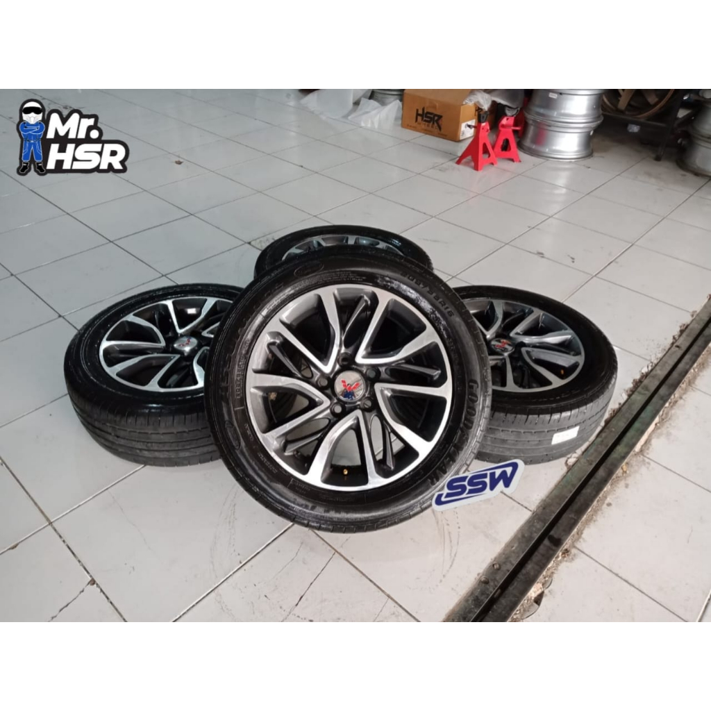 pelek mobil std original wuling cortez ring 16 pcd 5x114 + ban grey polish