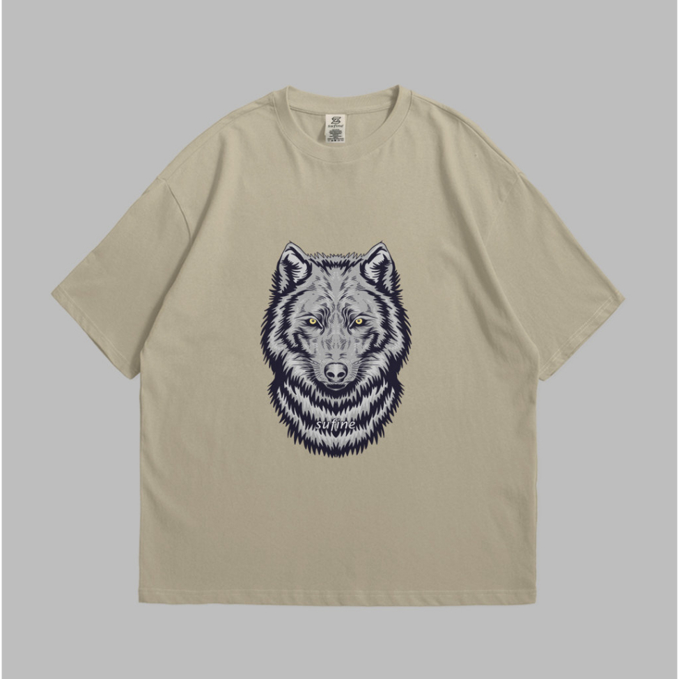 Sufine Cotton Oversized Tshirt Wolf 05 - Kaos Oversized