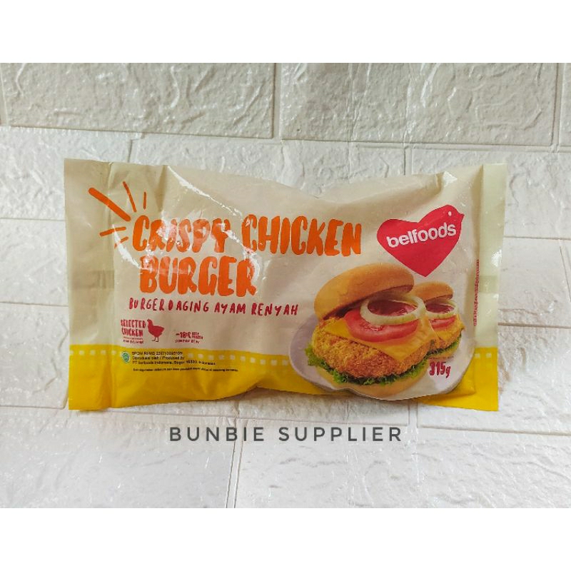 

Crispy Chicken Burger Belfoods 315gr Isi 6pcs / Burger Daging Ayam