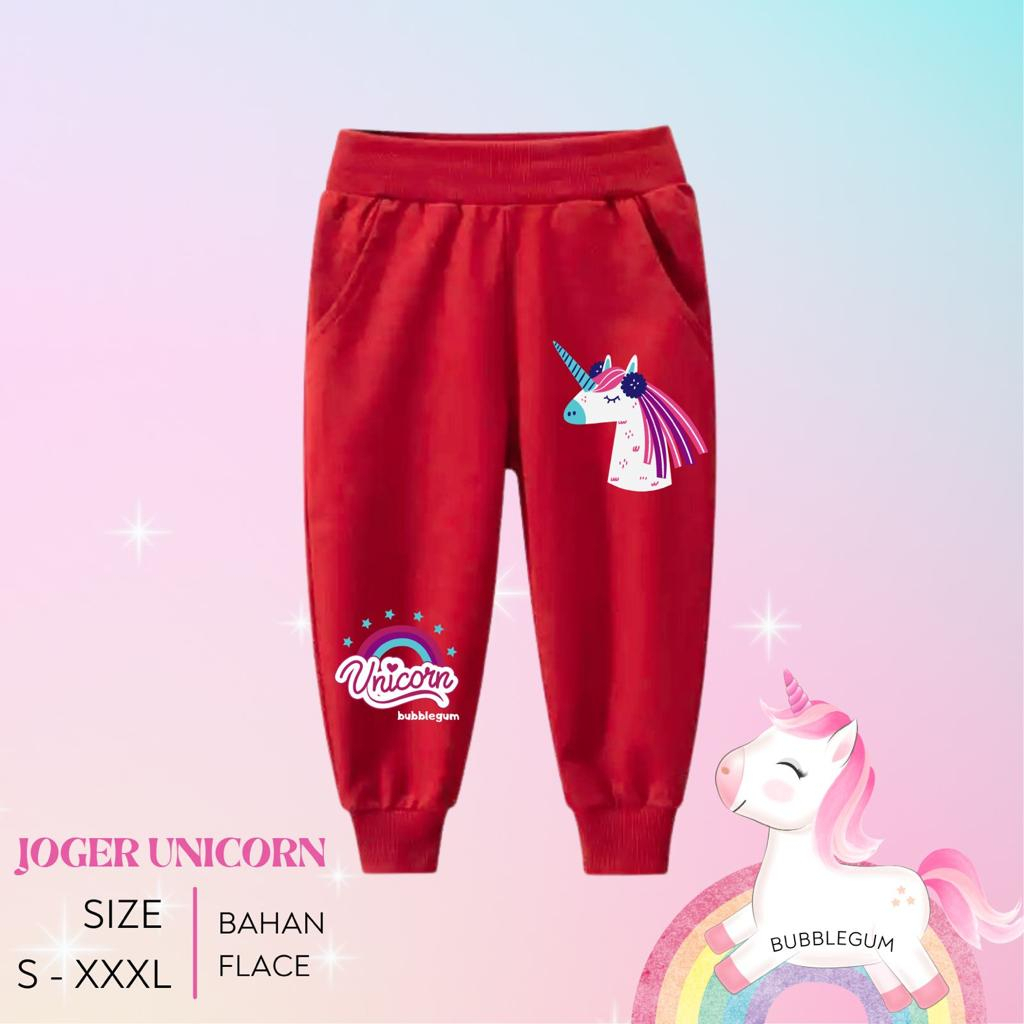 JOGER UNICORN -  Celana Joger Panjang Anak 1-8 Tahun | Celana Joger Anak | Celana Panjang Anak Perempuan