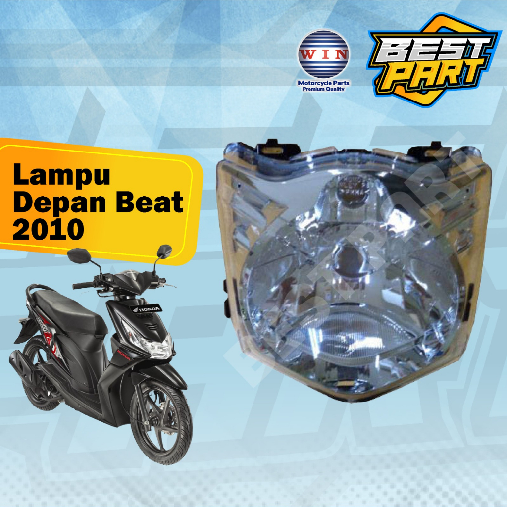 LAMPU DEPAN 1 SET PLUS REFLEKTOR HONDA BEAT KARBU OLD LAMA UNIT