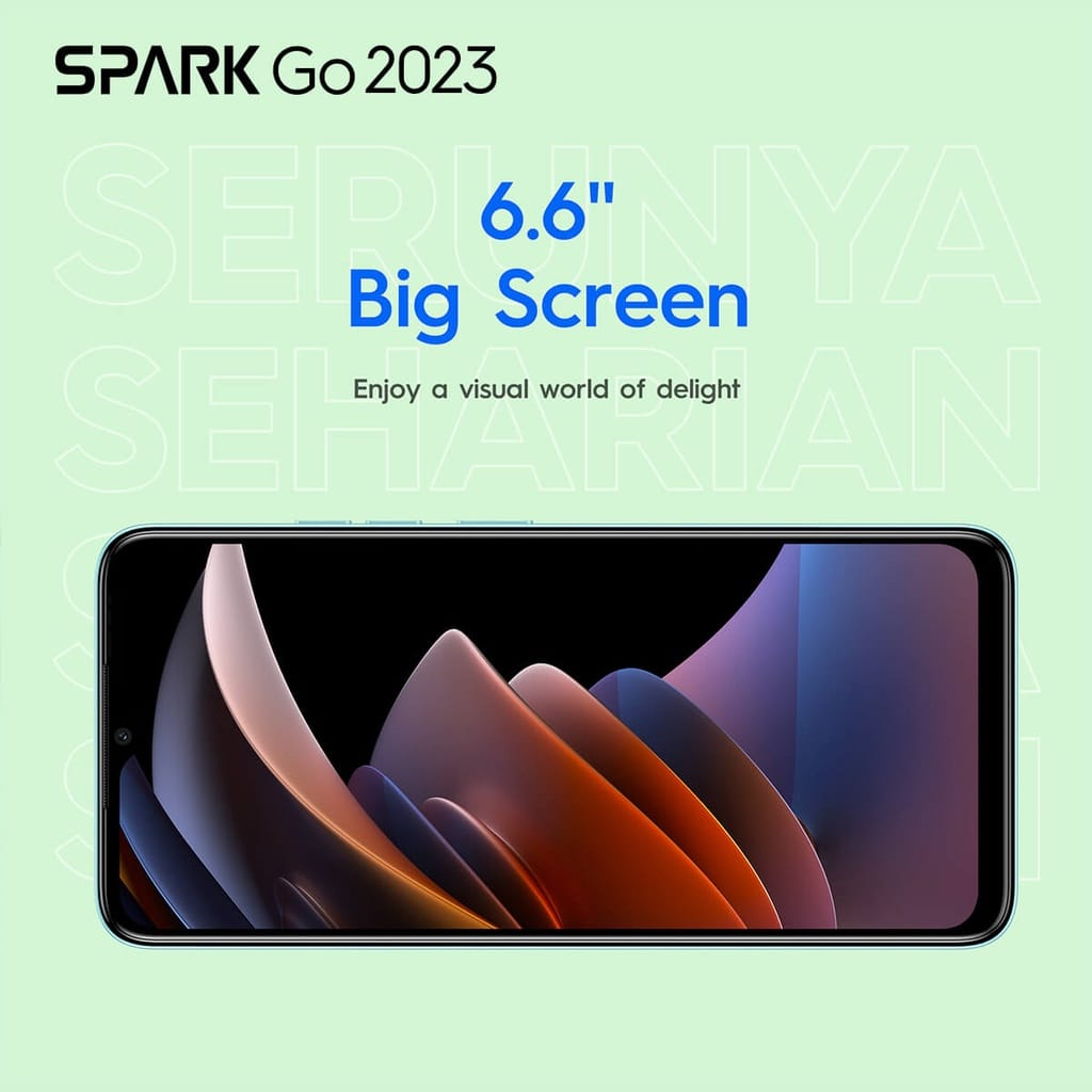 Tecno Spark Go 2023 4GB + 64GB Garansi Resmi Tecno Indonesia