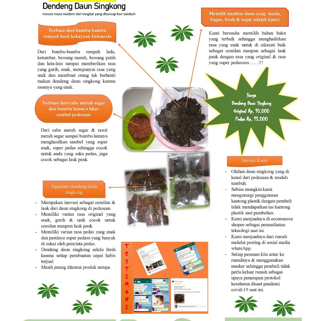 

Dendeng Daun Singkong Sambel Pisah