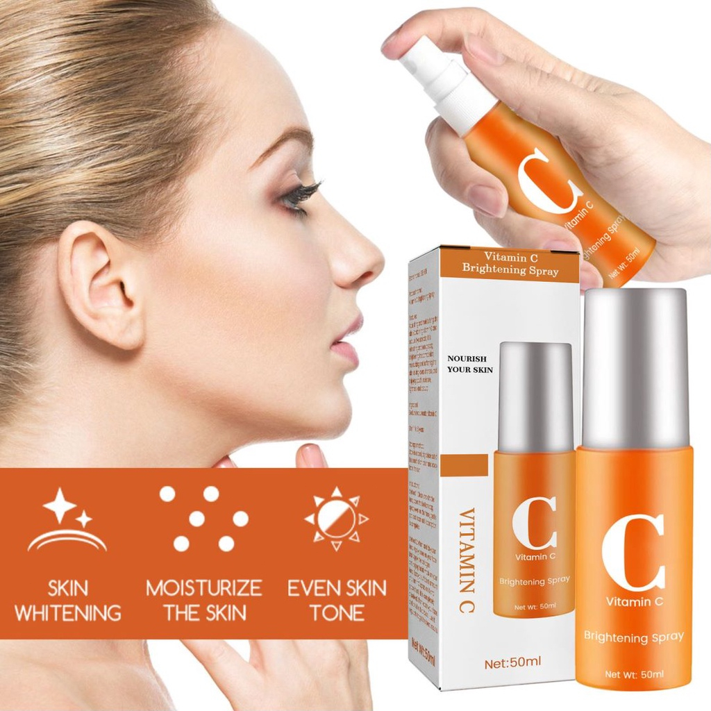 EELHOE 5+1 Vitamin C Spray Mask Collagen Concentrate Mask Collagen Anti-Aging Spray - Penghilang Kusam Mencerahkan &amp; Mengencangkan Masker Pelembab Anti-Penuaan Masker Pemutih Toner Pemutih Masker Pengecil Pori-pori Kontrol Minyak