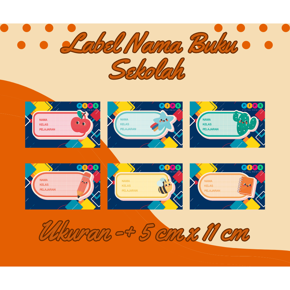 

Cetak Label Buku Tulis / Label Buku Pelajaran Anak