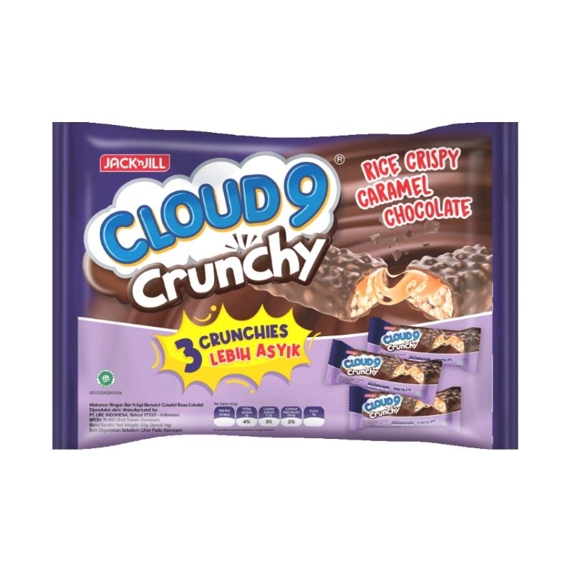 

Jack and Jill Cloud 9 Cruncy Cokelat Isi 3 x 14 gram