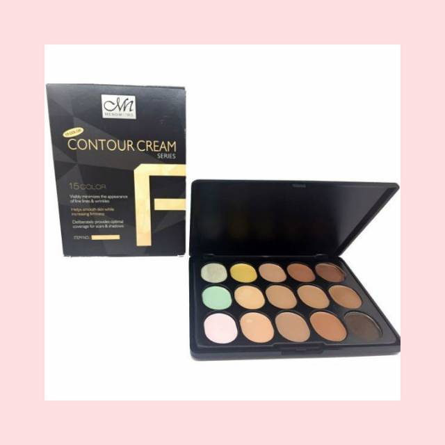 [ORI] Menow Contour Cream Wajah 15 Color Popfeel Palet 15in1