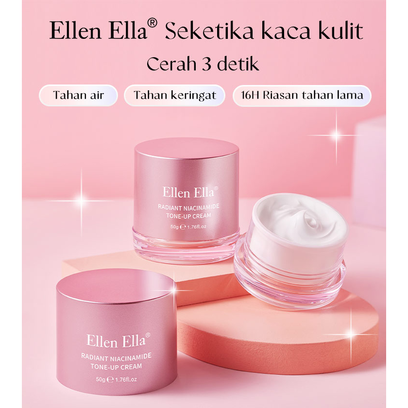 Tersedia ELLEN ELLA 3-in-1 Tone Up Cream-pemutih, tabir surya, dan krim BB-Direkomendasikan oleh salon kecantikan Korea, Glass skin Tone-up Cream-SPF20+ PA++