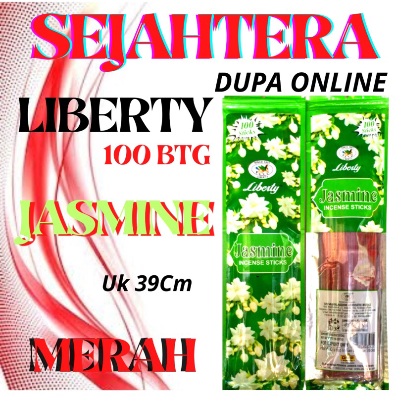 Dupa Hio India Liberty 100btg “Jasmine” Merah Pouch