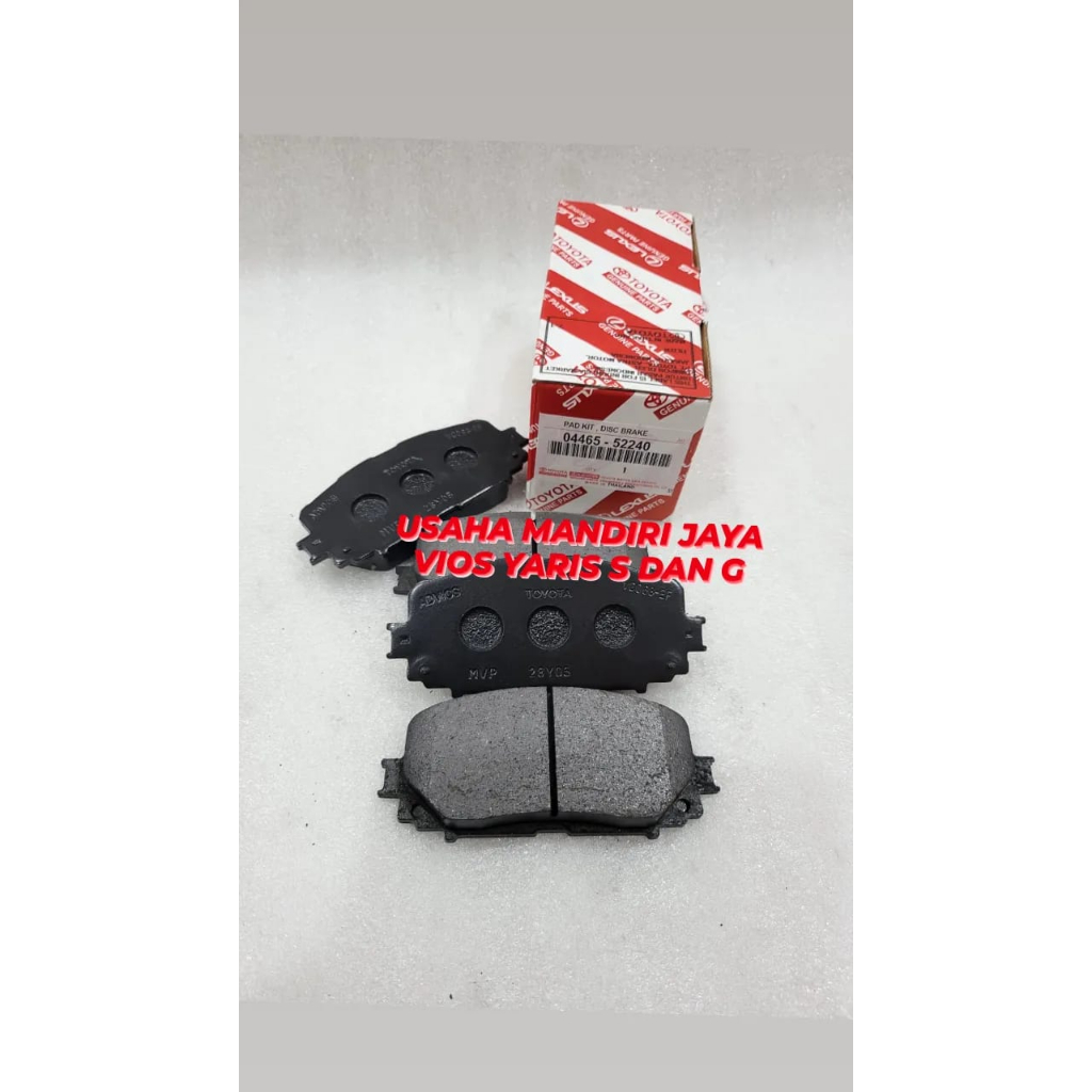 KAMPAS REM DEPAN YARIS TYPE S/NEW VIOS TYPE G 04465-52240 BRAKE PAD YARIS THAILAND YARIS TRD