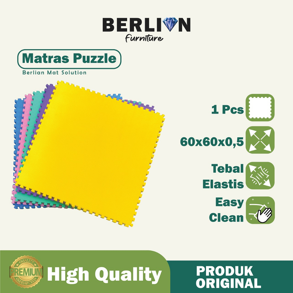 Matras Puzzle 60 x 60 Tbl 0,5 Cm isi 1 Pcs / Alas Lantai / Playmat / Tikar / Karpet / Alas Bermain anak