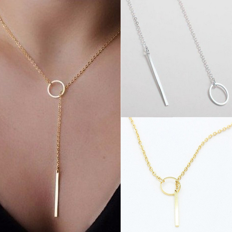 Women Fashion Jewelry Simper Moon Star Short Clavicle Chain Necklace