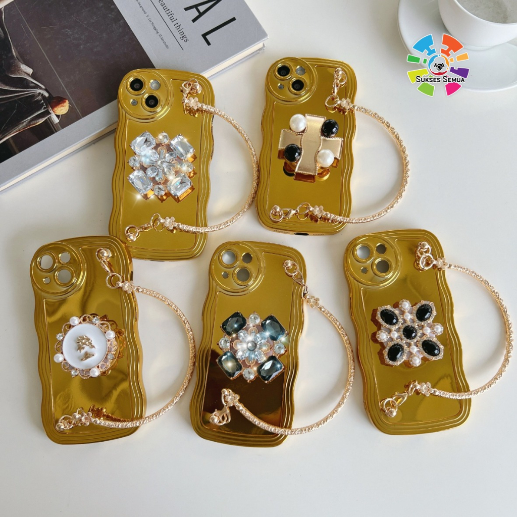 CASE WAVE MODEL TAS JINJING POPSOCKET 3D STAND GOLD FOR REALME 5 5I C3 5S C1 C2 C11 C15 C20 DII6234