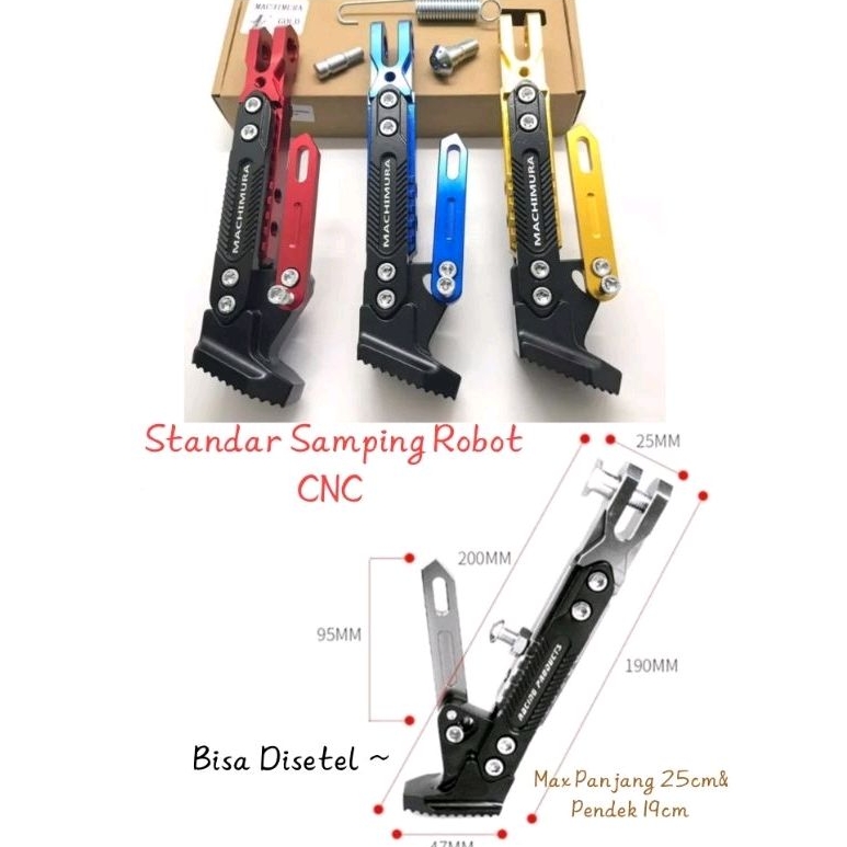 Standar Robot/ Standar Samping Full CNC Universal Bisa Di Stel Panjang/Pendek