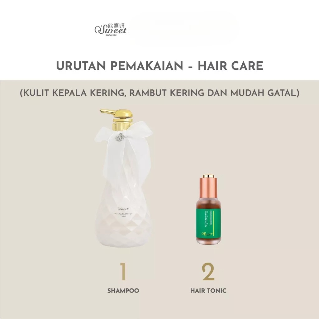 OSWEET Ginger Shampoo Daikin Conditioner - Perawatan Rambut Rusak Rontok Patah Frizzy Kulit Kepala Berminyak