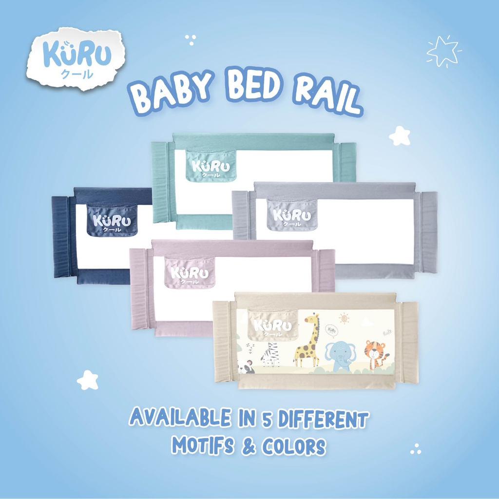 KURU Baby Bedrail 120cm Pembatas Pengaman Pagar Kasur Ranjang Bed Rail