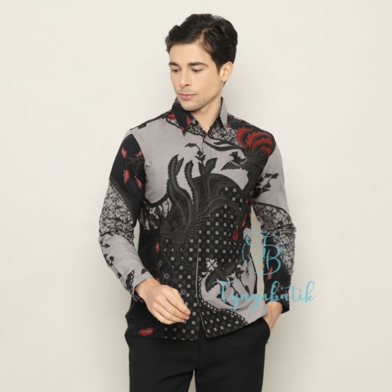 Kemeja Batik Slimfit Lapis Furing Premium 0107 Tyaga Batik