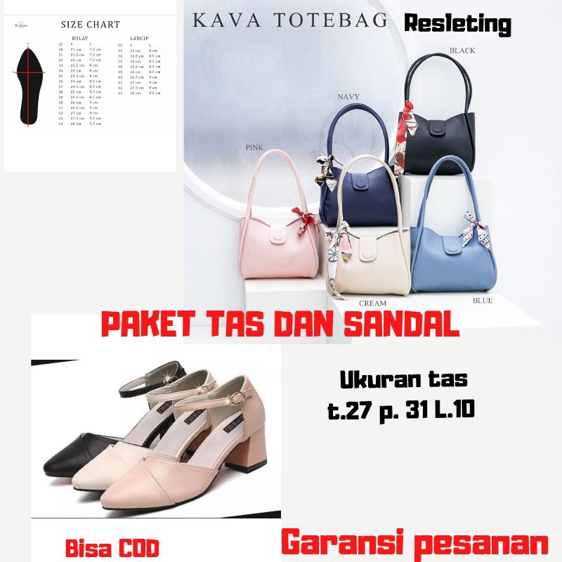 PAKET HEMAT TAS wanita DAN SANDAL terbaru model kekinian