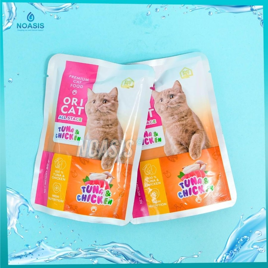 ORICAT POUCH 80gr ORI CAT Pouch Makanan Kucing Basah Adult &amp; Kitten