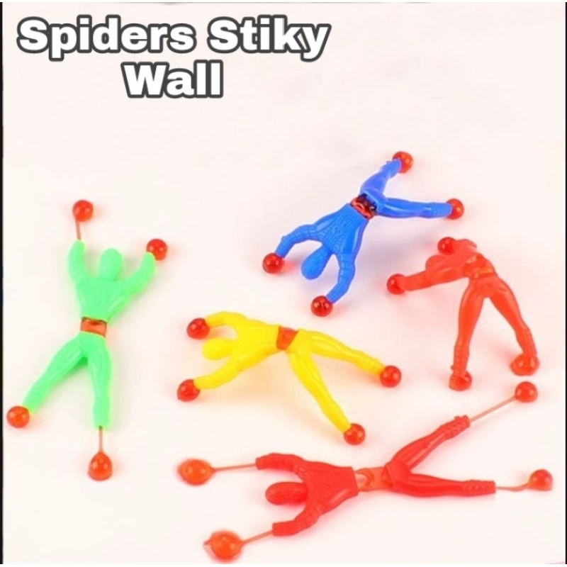 Stiky Wall Spider Mainan Lengket Dinding Spider Pemanjat Mainan Lengket Dinding